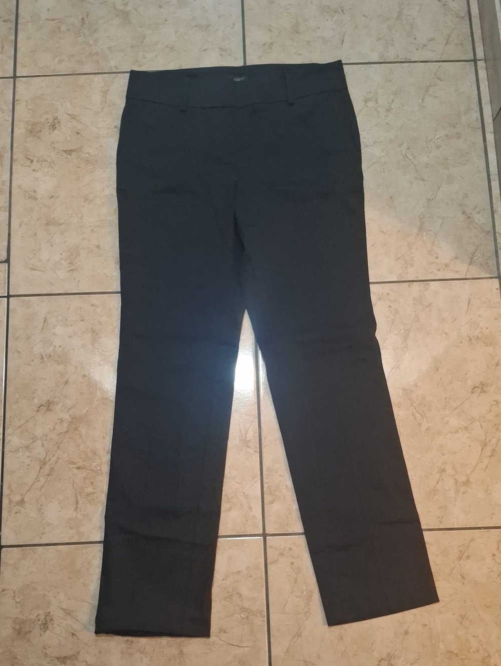 Ann Taylor Black Straight-Leg Trousers